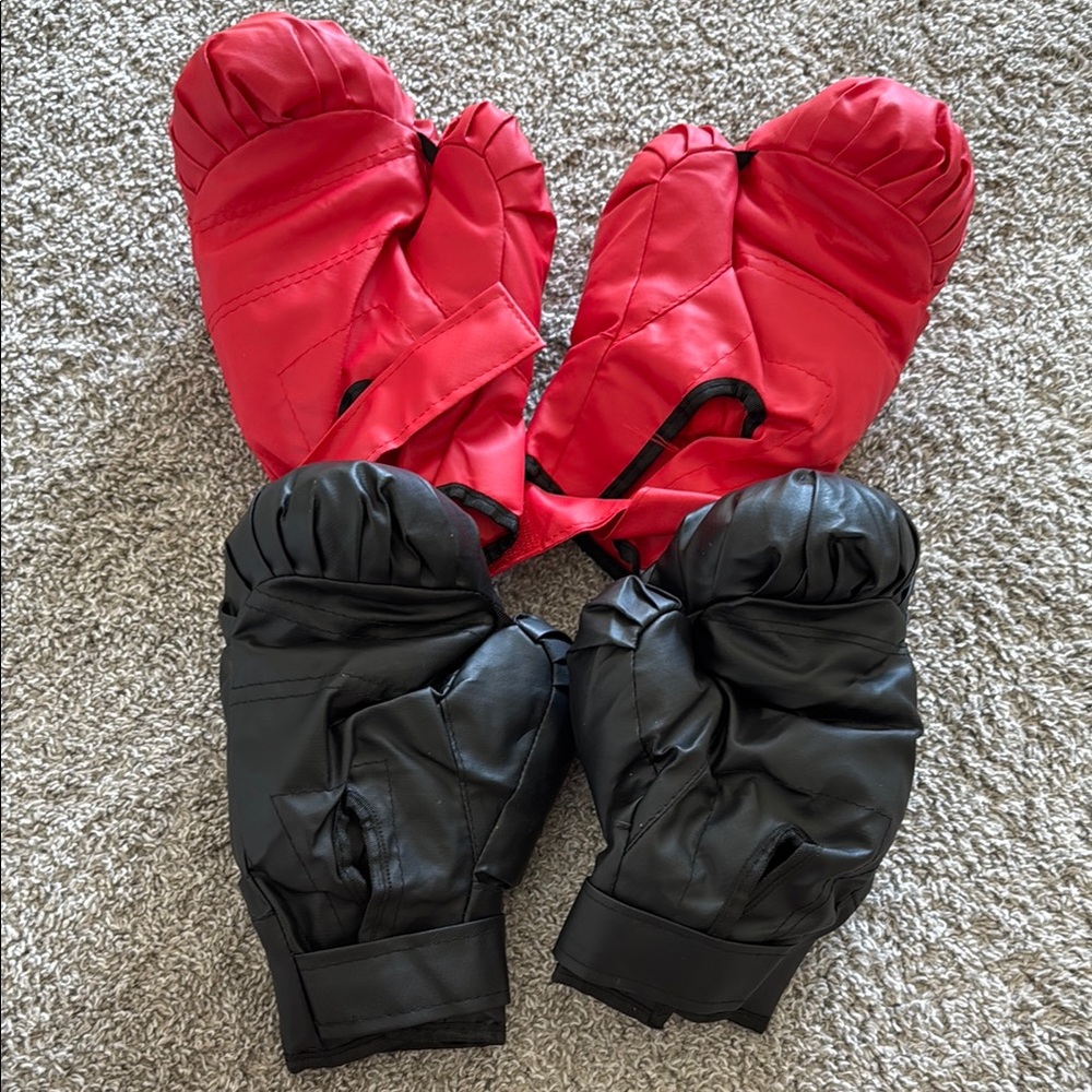Red and Black Boxing Gloves
